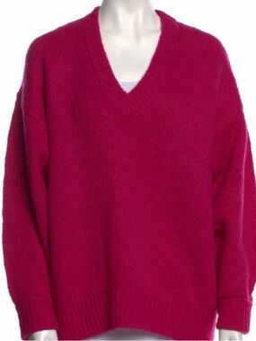 rag & bone Women's V-Neck Sweater - Fuchsia